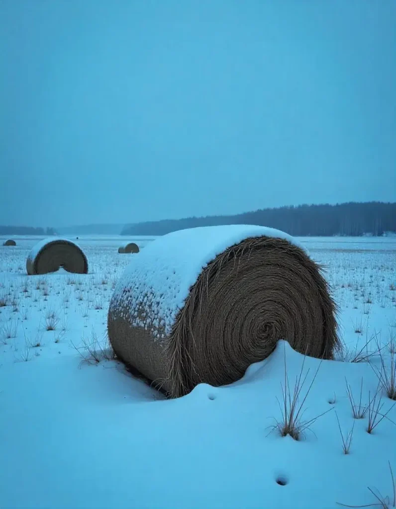 The Problems in winter with Hay on the Ground
